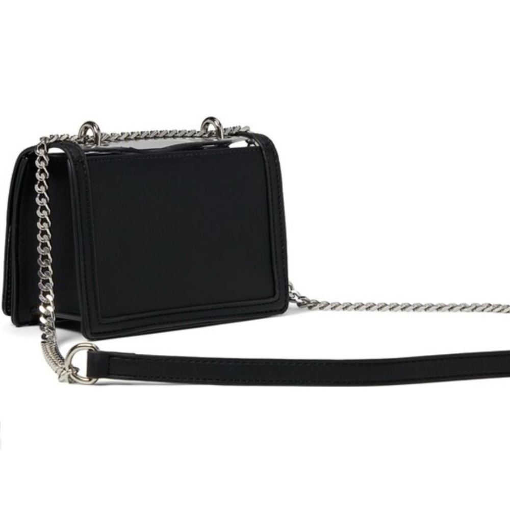BETSEY JOHNSON Stadium bag Embellished Bow Black Clear Silver bling Like new - Picture 9 of 15